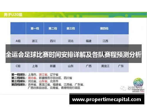 全运会足球比赛时间安排详解及各队赛程预测分析